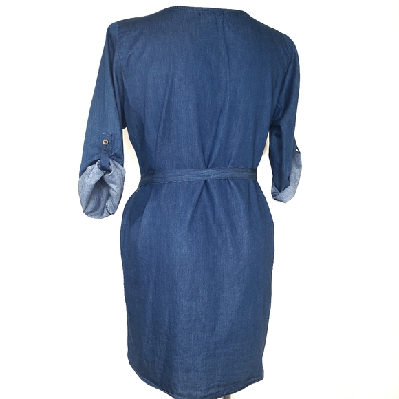 Chic Connection Chambray Dress Size Extra Large - Picture 2 of 11